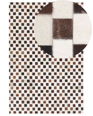 Rug KAYABEY Beige 140 x 200 cm Leather