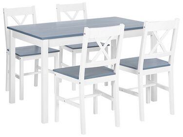 Ensemble pour salle à manger MOANA Bois de pin Blanc 4 places