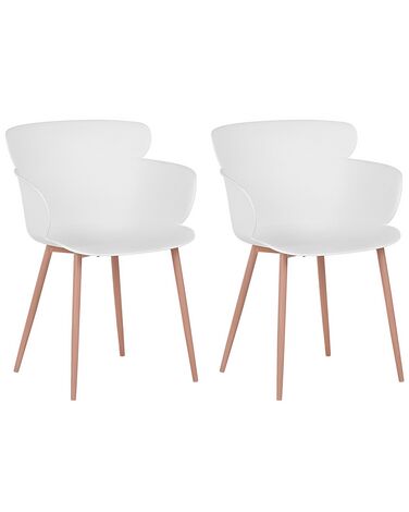 Set van 2 eetkamerstoelen SUMKLEY Wit