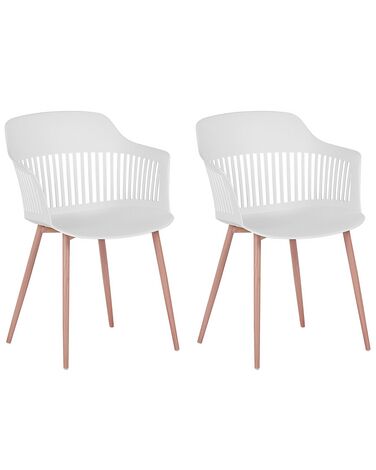 Set van 2 eetkamerstoelen BERECA Wit