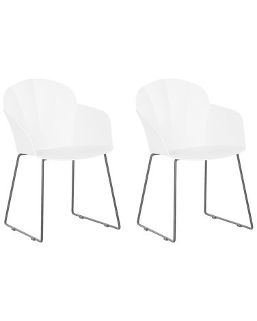 Set van 2 eetkamerstoelen SYLVA Wit
