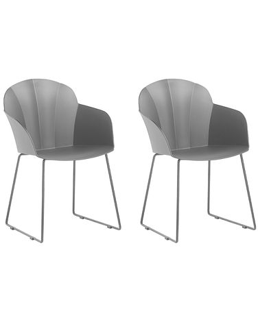Set van 2 eetkamerstoelen SYLVA Zwart
