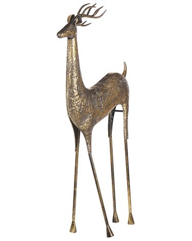 Vloer kerstversiering PELLO Rendier 126 cm Goud