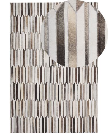 Rug KULALAR Beige 160 x 230 cm Leather