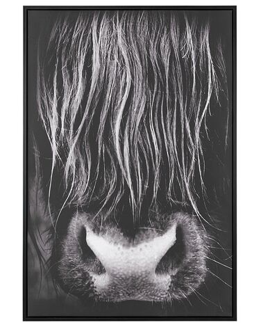 Canvas GALEATA Animal Motif 63 x 99 cm Black