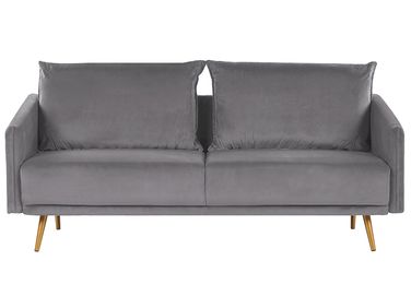 Canapé 3 places MAURA Velours Gris