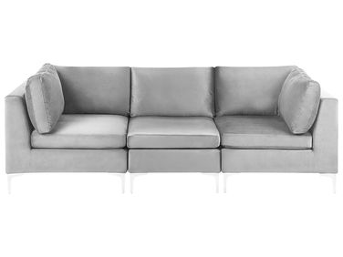 Modular Sofa 3 Seater EVJA Velvet Grey