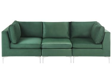 Canapé modulable 3 places EVJA Velours Vert