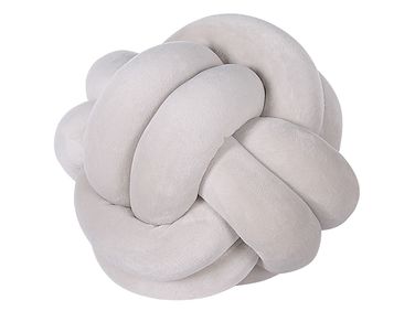 Coussin MALNI Velours 20 x 20 cm Gris clair Unicolore