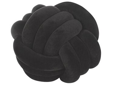 Coussin MALNI Velours 30 x 30 cm Noir Unicolore