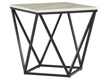 Bijzettafel MALIBU Marmer/zwart