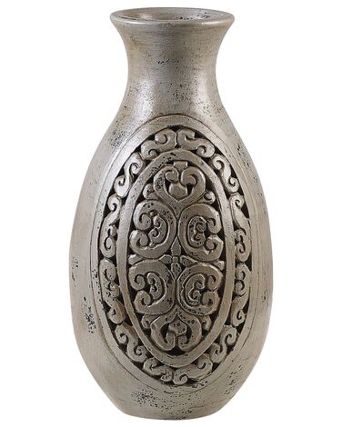 Decoratieve vaas MEGARA Keramiek 51 cm Grijs