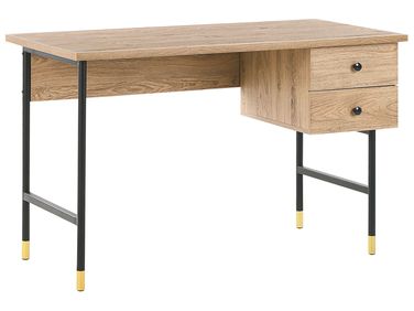 Bureau ABILEN Lichtbruin 120 cm 60 cm met lades