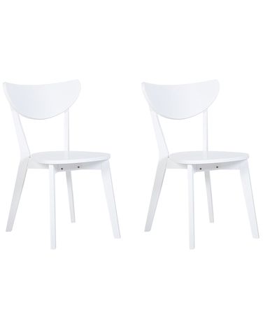 Set van 2 eetkamerstoelen ROXBY Wit