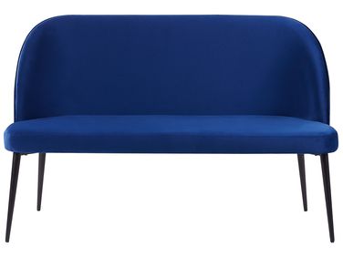 Banc de salle à manger 2 places OSBY Velours Bleu marine