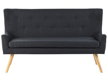 Banc de salle à manger 2 places SKIBBY Tissu Noir