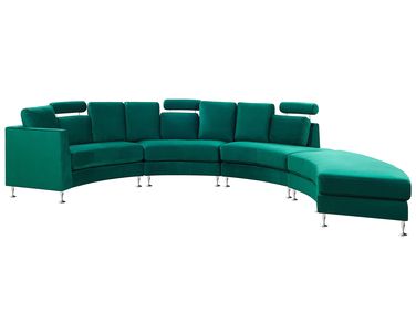 Canapé arrondi 7 places ROTUNDE Velours Vert foncé