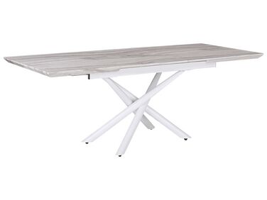 Eettafel uitschuifbaar MOIRA Wit 160/200 cm 90 cm