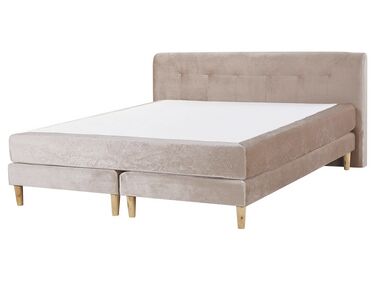 Boxspring Fluweel MARQUISE 160 x 200 cm Beige