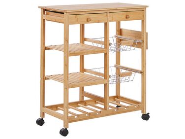 Chariot de cuisine MORINO Bambou Marron clair