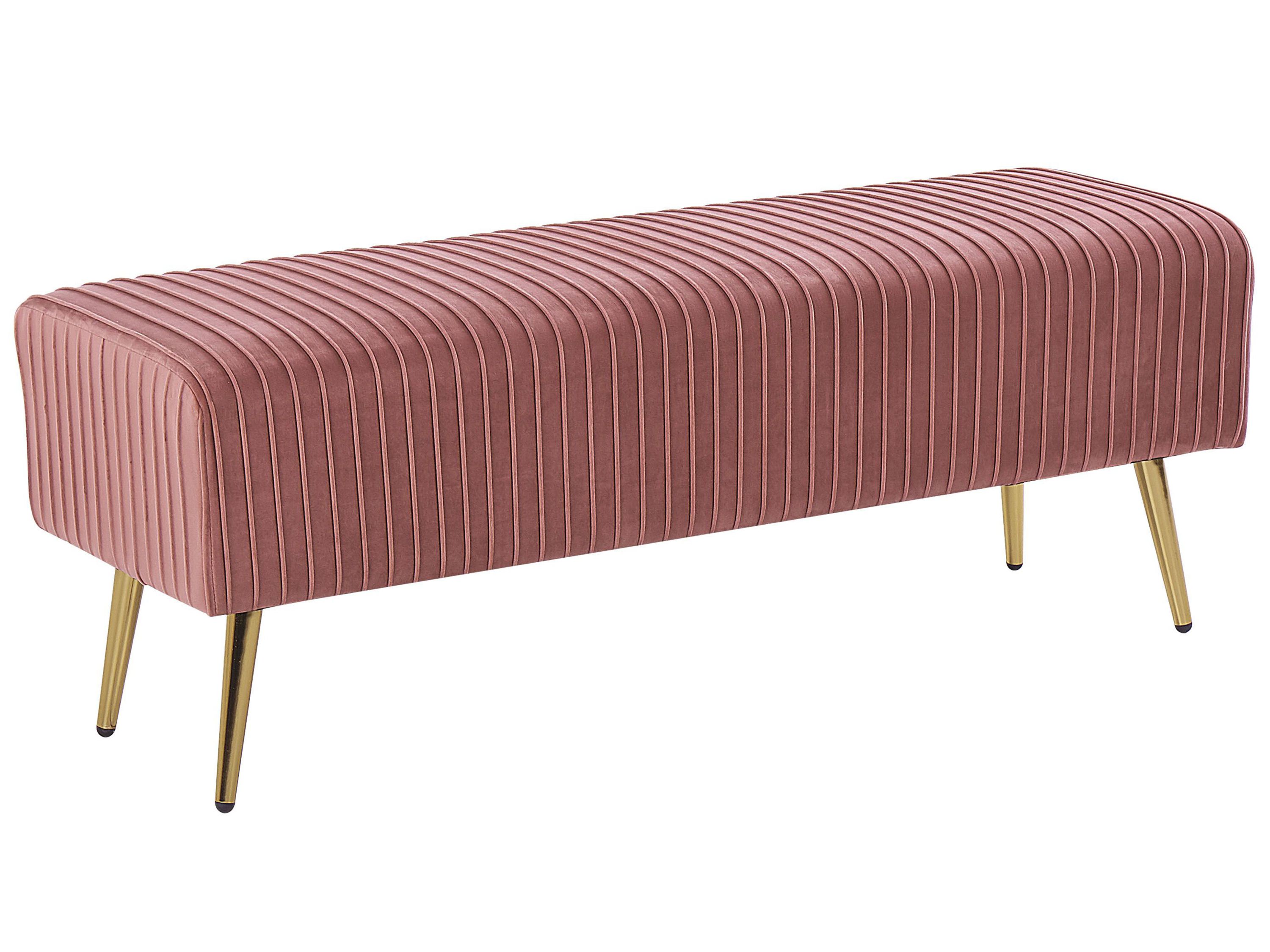 Banc rembourré PATERSON Velours Rose