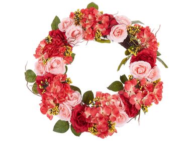 Decoratieve krans AGULO 50 cm Rood