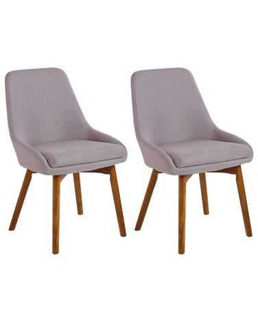 Set van 2 eetkamerstoelen MELFORT Stof Taupe