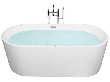 Baignoire balnéo îlot avec LED HAVANA 170 x 80 cm Blanc