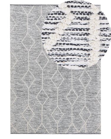 Rug EDREMIT Grey 140 x 200 cm Cotton