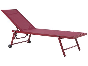 Transat PORTOFINO Métal Rouge Bordeaux