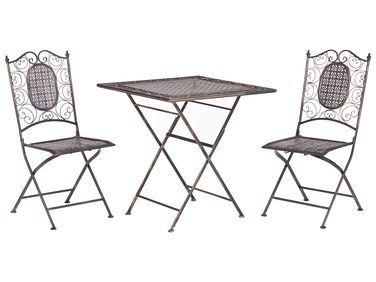 Ensemble bistrot Pliant BORMIO Métal Noir