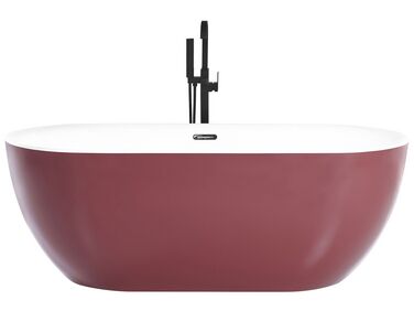 Baignoire îlot CARRERA 170 x 80 cm Rouge Bordeaux