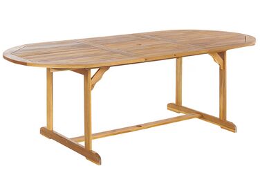 Extending Garden Dining Table MAUI 160/220 cm 100 cm Acacia Wood Light Brown