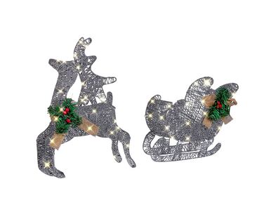 Décoration extérieure LED ENODAK Renne 41 cm Argenté