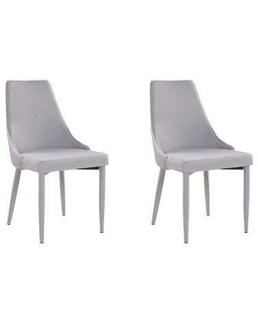 Set van 2 eetkamerstoelen CAMINO Stof Lichtgrijs
