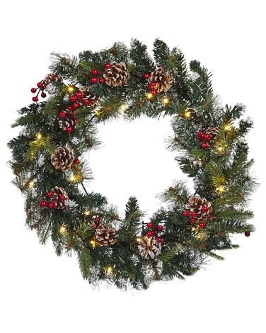 Couronne de Noël LED PAIMIO Vert 60 cm