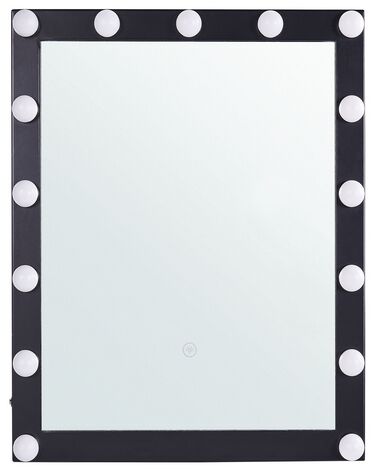 LED badkamerspiegel ODENAS 50 cm 60 cm Zwart