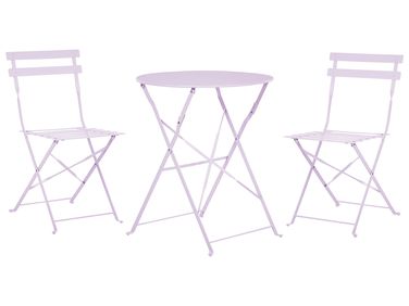 Ensemble bistrot Pliant FIORI Métal Violet