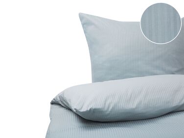 Duvet Cover Set AVONDALE Sateen Cotton 155 x 220 cm Grey