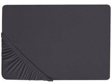 Fitted Sheet HOFUF Cotton 200 x 200 cm Black