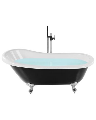 Baignoire îlot CAYMAN 170 x 76 cm Noir/blanc