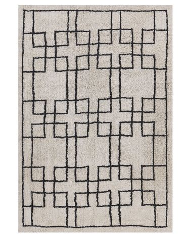 Rug TURHAL Beige 160 x 230 cm Cotton