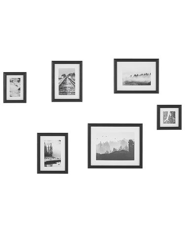 Lot de 6 cadres photo ZINARE Paysage Noir
