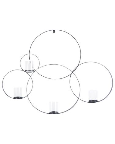 Bougeoir mural BURU Métal 80 cm Noir