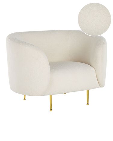 Fauteuil LOEN Bouclé Wit
