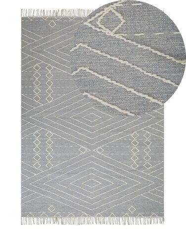 Rug KHENIFRA Light Grey 80 x 150 cm Cotton