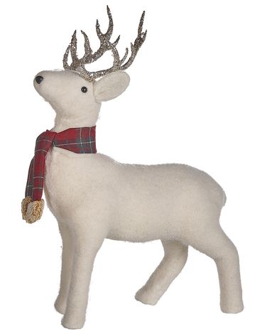 Figuur MUSTOLA Rendier 48 cm Wit
