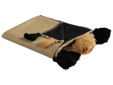 Plaid THUMKI Stof 130 x 170 cm Beige