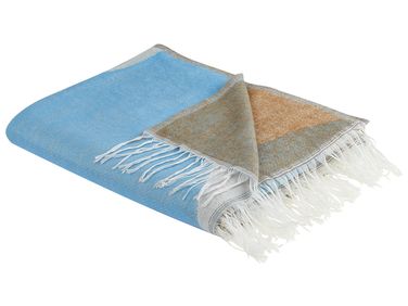 Plaid HAKUI 130 x 170 cm Blauw