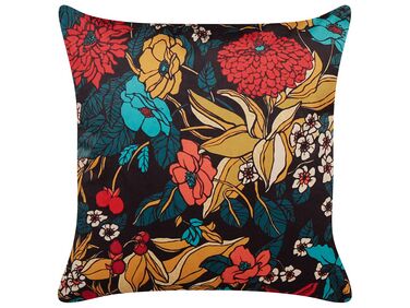 Coussin PROTEA Velours 45 x 45 cm Multicolore Motif floral